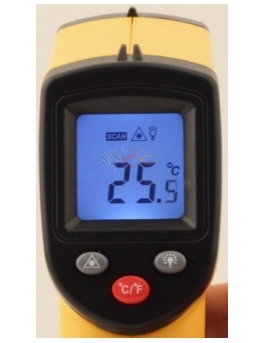 Laser sighted infrared thermometer