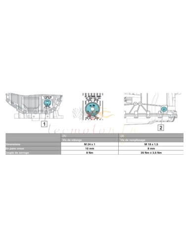 Kit vidange ZF pour boite automatique BMW X1 (E84) xDrive 1.8d, 23 d, 118d, 3.0L