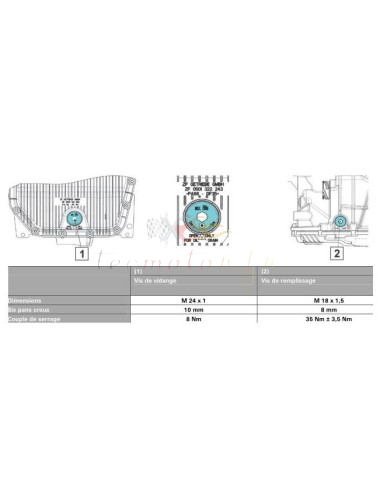 Kit vidange ZF pour boite automatique ASTON MARTIN RAPIDE 5.9