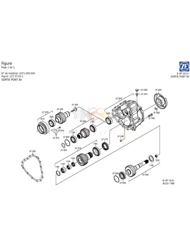 Joint d'abre sortie BVA ZF 6HP19A