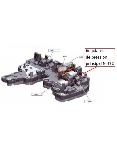 Mechatronic main pressure regulator DSG7 box Audi 0B5, DCT, S-tronic, DL501 - 7Q