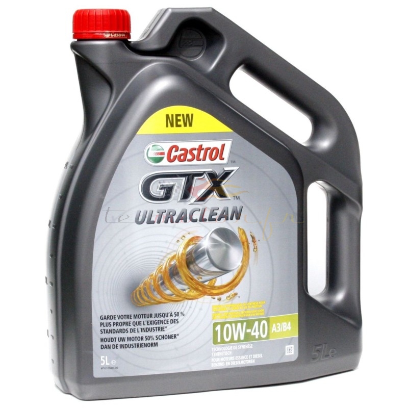 Huile Moteur CASTROL GTX Ultraclean 10w-40 A3/B4 bidon 5L