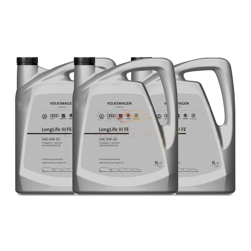 Pack 15L Engine Oil VW Audi LongLife III FE 0w30 VW507.00 504.00 LL03