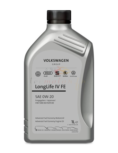 Huile VW Audi d'origine 0w20 LL IV 508.00/509.00 Bidons 5L ou 1L