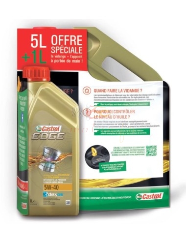 Castrol Edge 5W-40 Titanium FST confezione 5L + 1L gratuit