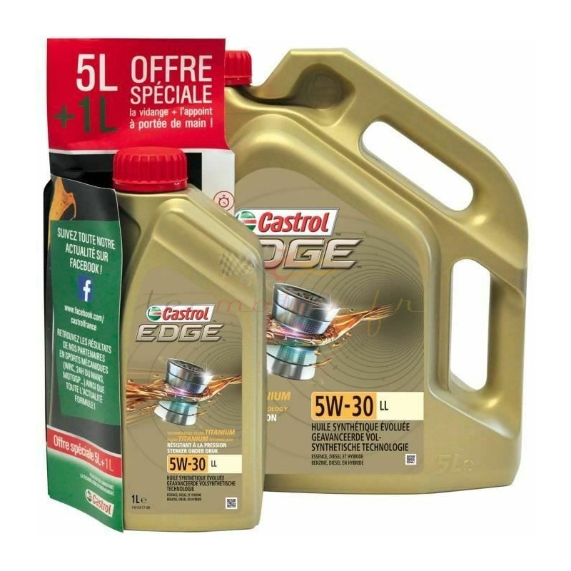 Castrol Edge 5W-30 LL Titanium Huile Moteur Audi VW Porsche