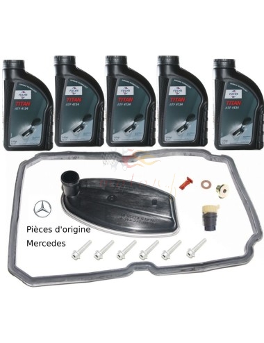 Kit cambio aceite y piezas caja cambios auto Mercedes 5 velocidades Fuchs 4134