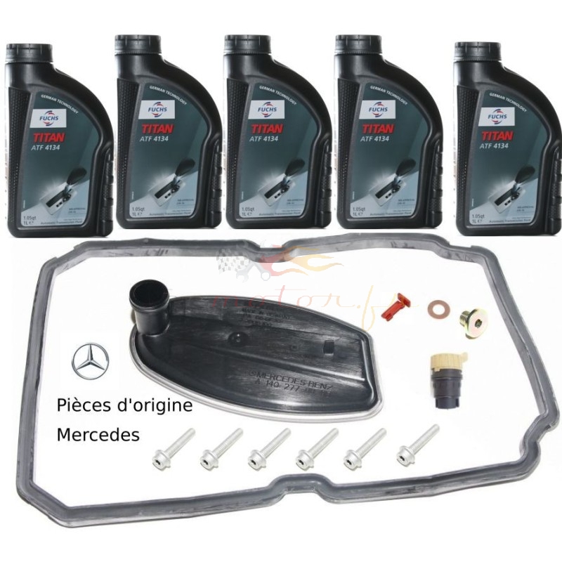 Mercedes 5 speed auto gearbox oil and parts oil change kit Fuchs 4134