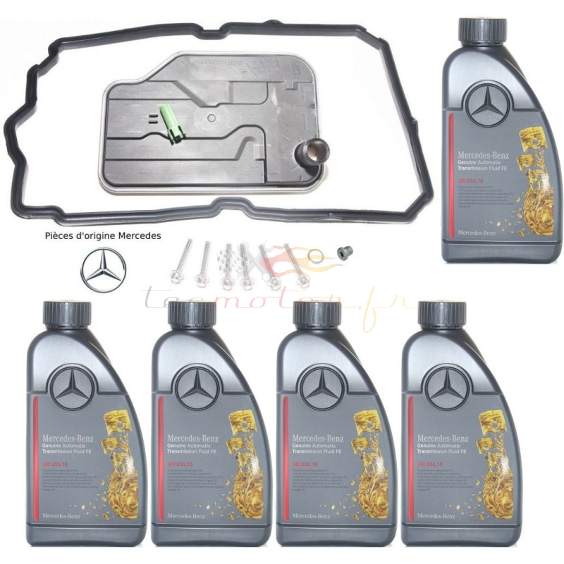 Kit cambio olio cambio automatico Mercedes 7G-Tronic 2a serie con olio originale Mercedes ATF 134FE