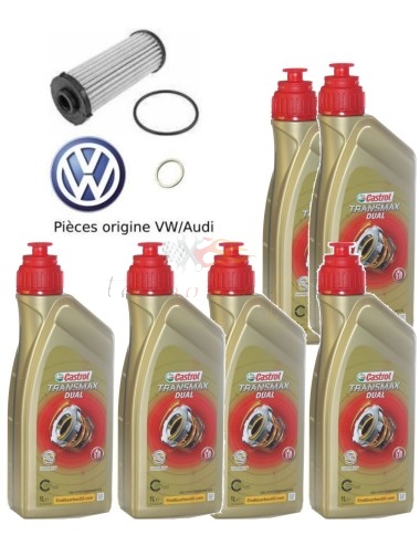 Kit vidange boite 0BH, 0BT (DQ500, DSG7, S-Tronic) vitesses Audi,VW huile origine