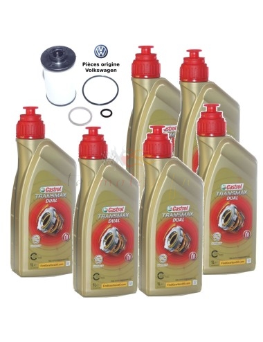 DSG gearbox oil change kit VW 6 speed original parts Castrol Dual VW oil G 052 182