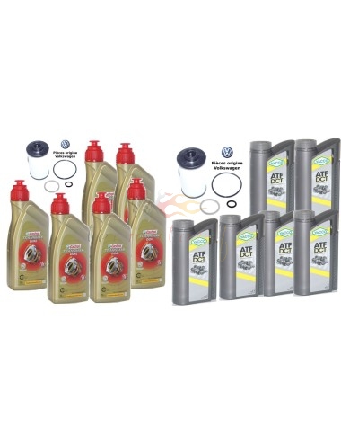 DSG gearbox oil change kit VW 6 speed original parts Castrol Dual VW oil G 052 182