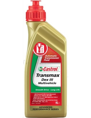 Ancien bidon Castrol Transmax DEX III Multivehicle Bidon 1L